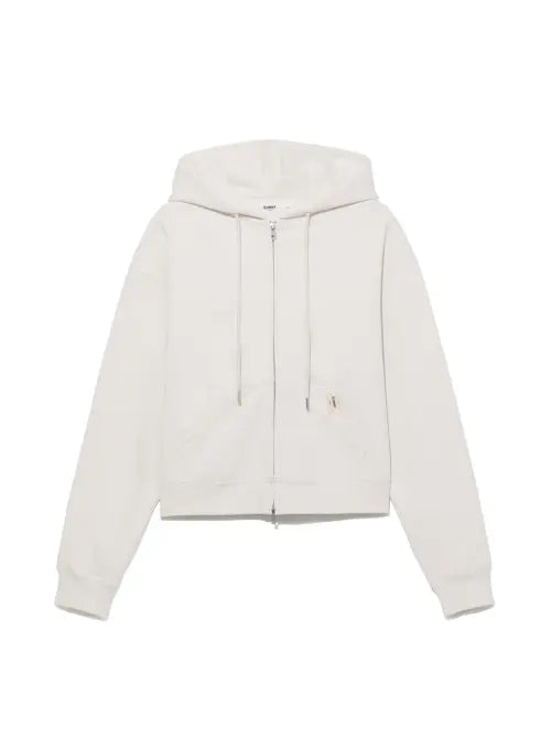 [GLOWNY] G STANDARD ZIP-UP HOODIE (WHITE)
