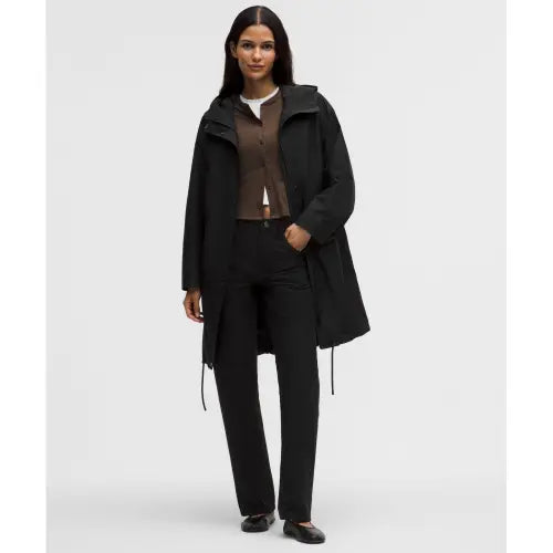 [LULULEMON] Oversized Cocoon Rain Coat BLK / 오버사이즈드 코쿤 레인 코트  BLK