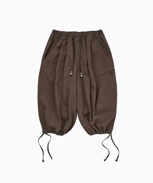 [HELLO SUNRISE] HS Balloon Easy Shorts_Brown