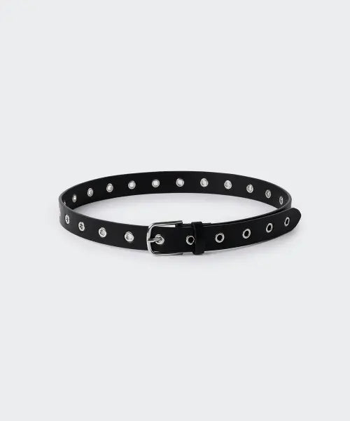[MUSINSA STANDARD WOMAN] Women's Synthetic Leather Eyelet Belt_25mm / 우먼즈 신세틱 레더 아일렛 벨트_25mm