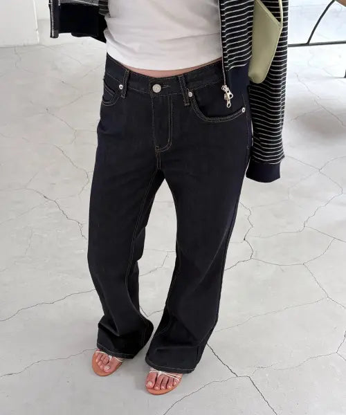 [108POUND] Elloy Low-rise Jean_Nonfade indigo