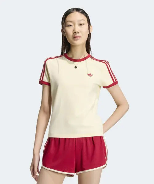 [ADIDAS] 3S TEE SLIM         WARVAN/TMVIRE / 3-스트라이프 슬림 티셔츠 - 웜바닐라 / KS4780