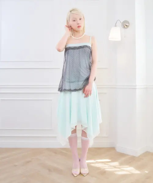[BELLIALEU] IRIS LOW RISE MIDI SKIRT MINT