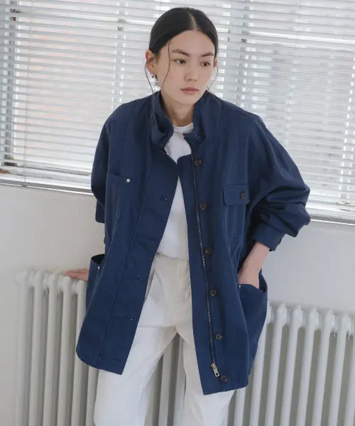 [TILL I DIE] Over-Fit utility jacket [TISU05JK01]_Navy