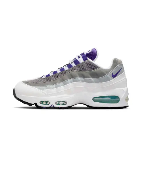 [NIKE] NIKE AIR MAX 95 BIG BUBBLE - WHITE/COURT PURPLE-EMERALD GREEN-WOLF GREY-LT CHARCOAL-MED GREY / 에어 맥스 95 빅 버블 W - 화이트:에메랄드 그린:울프 그레이:코트 퍼플 / HJ5996-100