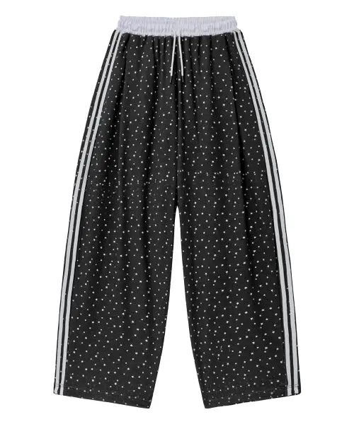 [GREYGUYSCLUB] Star Deco Cotton Track Pants Black / 스타 데코 코튼 트랙팬츠 블랙