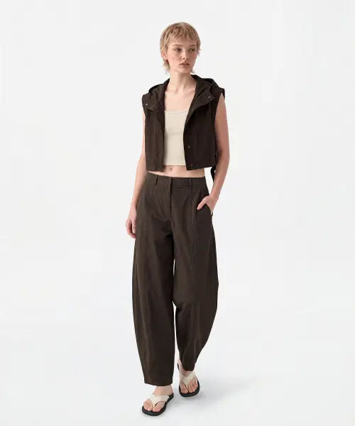 [JAAH] [JAAH] Lightweight Hooded Vest Dark Brown / [JAAH] 라이트웨이트 후드 베스트 다크 브라운
