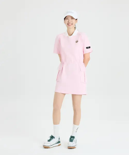 [GOLDEN BEAR] Women's Pique Polo Collar One-piece G5UAM26231PIX / (W) Pique Polo Collar One-piece G5UAM26231PIX