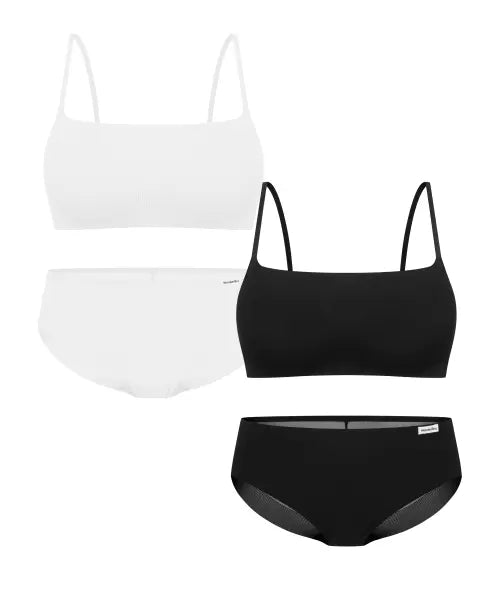 [WONDERBRA] Modal Square Neck Bra & Panty Set (2-Piece) / [2SET] 모달 스퀘어넥 브라팬티 세트