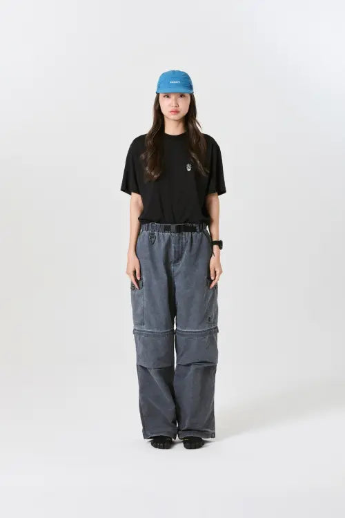 [FRIDAYSEVEN] 2way wide pt  LT faded black 26