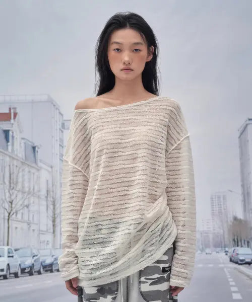 [SOMSOC] ALLIE LACE KNITTED TOP_WHITE