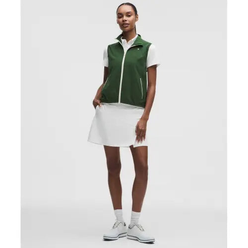 [LULULEMON] Stretch Twill Front Pleat Golf Skirt with Embroidered Logo - White / 스트레치 트윌 프런트 플리트 골프 스커트 *임브로이더드 로고  WHT