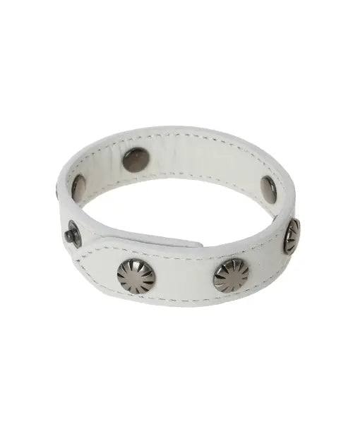 [KHAKIPOINT] Stud Leather Bracelet (ivory)