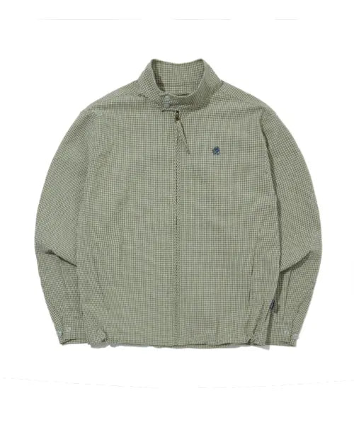 [PENFIELD] Seersucker Harrington Zip-Up Shirt Olive / 시어서커 해링턴 집업 셔츠 올리브_FS1WJ14U