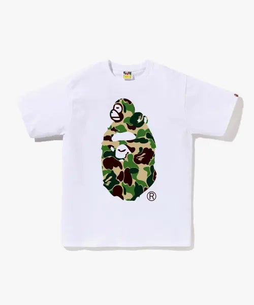 [BAPE] ABC Camo Milo On Big Ape T-Shirt (M) WHITE/GREEN / ABC 카모 마일로 온 빅 에이프 티셔츠(M) WHITE/GREEN