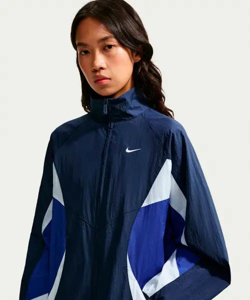 [NIKE] W NK STREET TRACK JKT - MIDNIGHT NAVY/OLD ROYAL/WHITE/(WHITE) / 스포츠웨어 오버사이즈 트랙 재킷 W - 미드나이트 네이비:올드 로얄:화이트 / IM8402-411