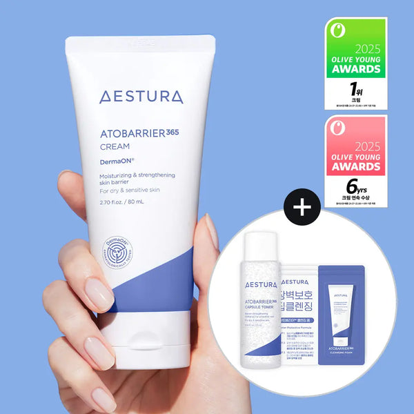 [aestura] AESTURA Atobarrier365 Cream 80ml Special Set (incl. Toner 25ml + Cleansing Foam 3g*3EA) / 에스트라 아토베리어365 크림 80ml 기획(+토너25ml+클렌징폼3g*3EA)
