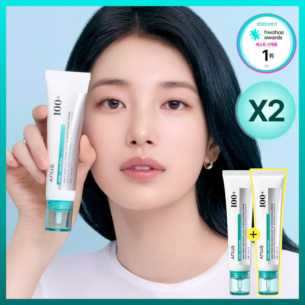 [Anua] Anua PDRN Hyaluronic Acid 100 Moisture Cream 60ml (2-pack) / [수지 PICK/단독기획] 아누아 피디알엔 히알루론산 100 수분 크림 60mL 2입 기획