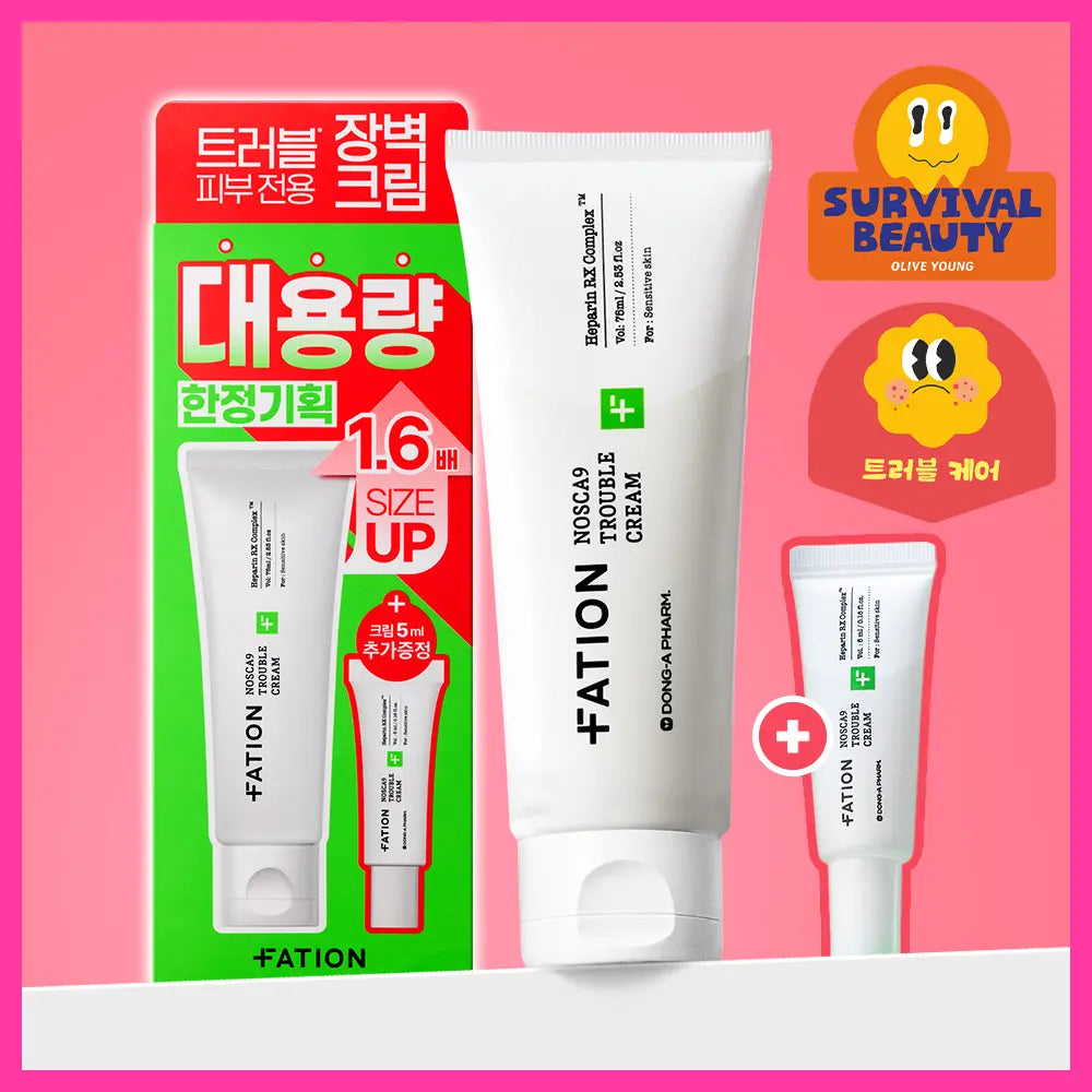 [FATION] PATION Noscalp Trouble Cream 75ml + 5ml / [대용량] 파티온 노스카나인 트러블 크림 75ml 기획(+5ml)