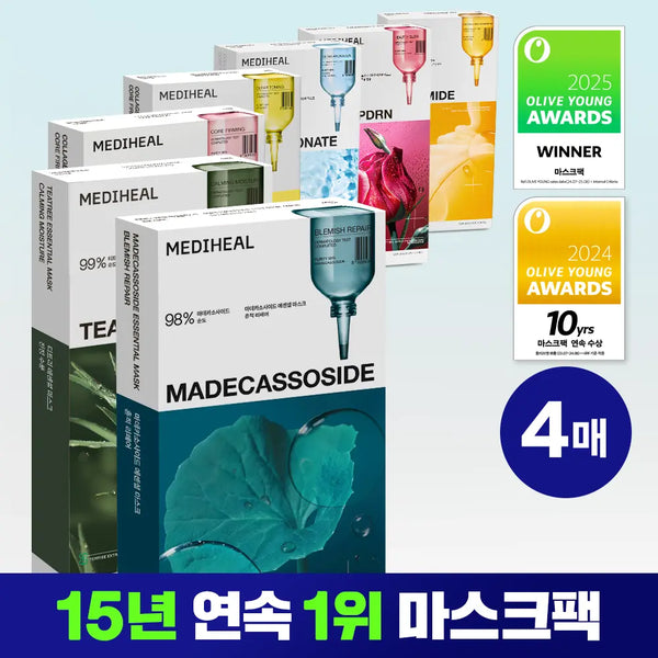 [mediheal] Mediheal Essential Mask Pack - 7 Types / [15년연속 1위/4매] 메디힐 에센셜 마스크팩 고기능 7종 골라담기