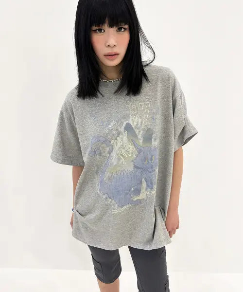 [TYPESERVICE] New Me Ruched Top [Gray]