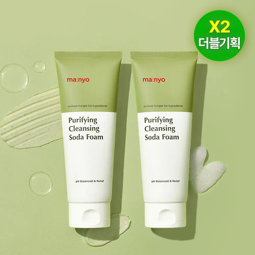 [manyo] Manyo Factory Low pH Purifying Soda Foam 150ml x2 / [아침세안] 마녀공장 약산성 퓨리파잉 소다폼 150ml X2 기획