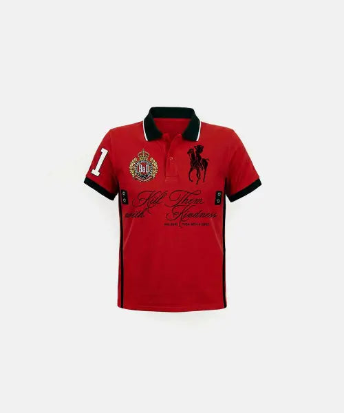 [BADBLOOD] Dark Classic 2 Heritage Polo - Red / 다크클래식2 헤리티지 폴로 - 레드