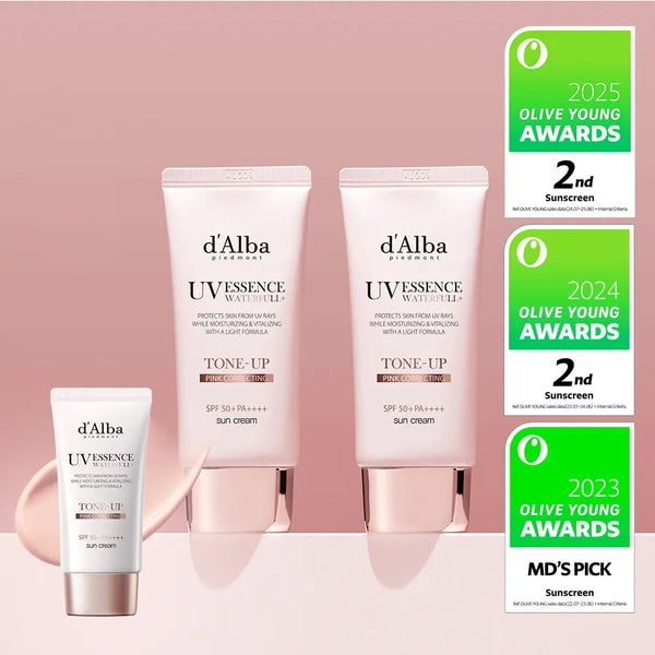 [dalba] dalba Pink Tone-up Sun Cream Duo Set (50ml+50ml) / [생기톤업/스웨트프루프] 달바 핑크 톤업 선크림 듀오 기획 (50ml+50ml)