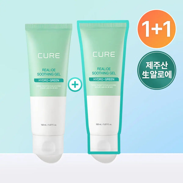 [CURE] Kim Jung Moon Aloe Cure Aloe Soothing Gel Set (150ml x 2) / [1+1 기획] 김정문알로에 큐어 알로에 수딩젤 기획 150ml X 2