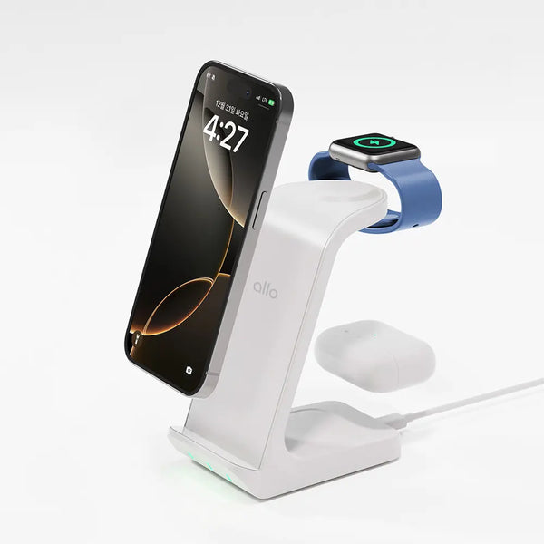 [allo] ALO Korea 3-in-1 All-in-One Fast Wireless Charger UC320WA / [리뷰이벤트] 알로코리아 3in1 프로 갤럭시 아이폰 올인원 고속 무선 충전기 UC320WA