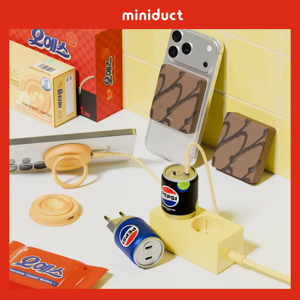 [miniduct] Mini Duct Battery Pack & Charger & Pouch Collaboration Collection / 미니덕트 보조배터리&충전기&파우치 콜라보 모음전