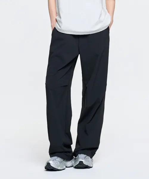[MLB] Basic Cooling Stretch Wide Pants NY (Black) / 베이직 쿨링 스트레치 와이드 팬츠 NY (Black)