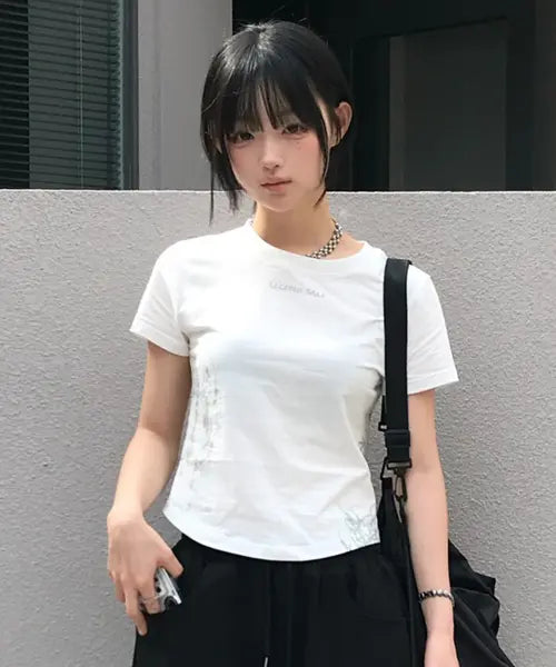 [SECONDSALT] DOODLE ANGEL T-SHIRT (WHITE) / 두들 엔젤 티셔츠 (화이트)