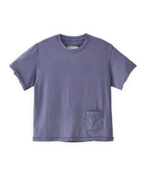 [TUEWID] ‘hustle’ Pocket t-shirts in washed purple