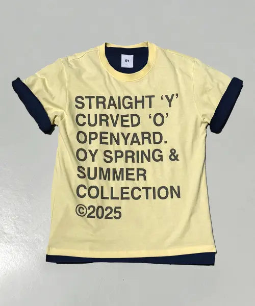 [OPENYARD(OY)] BOLD LETTERS TEE - YELLOW