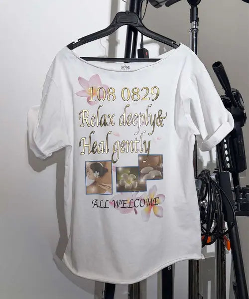 [SCULPTOR] Healing Off-Shoulder Tee White