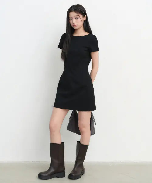 [MUSINSA STANDARD WOMAN] Women's Formal Mini Dress [Black] / 우먼즈 포멀 미니 드레스 [블랙]