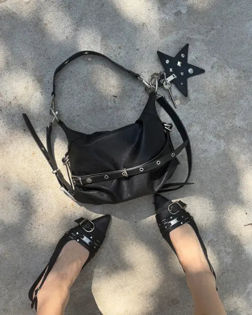 [YEOMIM] mini slouchy bag (black)