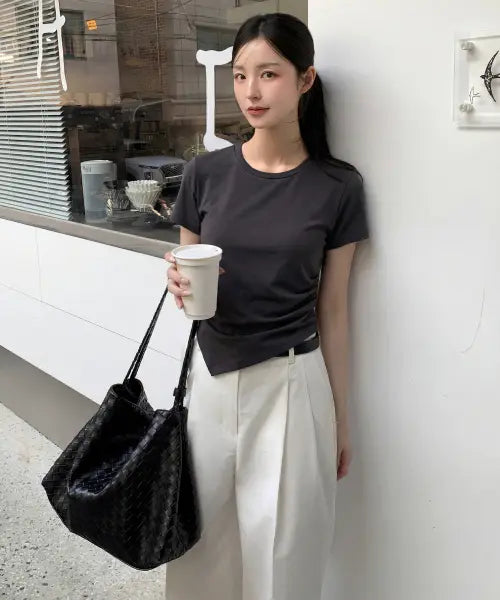 [LOOKAST] ZEZE UNBLANCE T-SHIRT / 제제 언발란스 티셔츠 / ZEZE UNBLANCE T-SHIRT_6colors