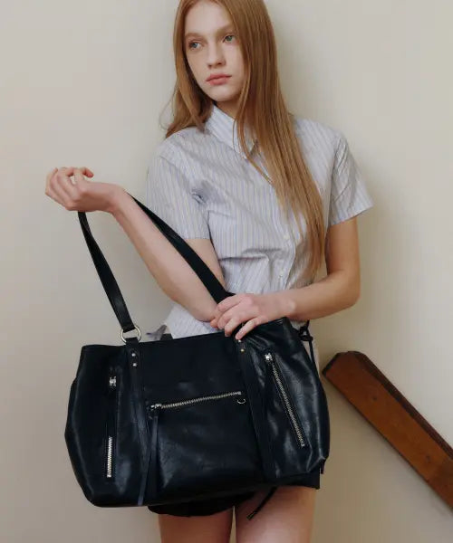 [JILL BY JILLSTUART] Zipper Stud Shoulder Bag / [모터] 지퍼 스터드 숄더백