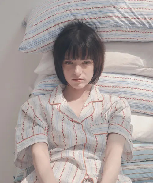 [OFFHOUR OBJET] Pauline Hysop Modal Short Pajama Set / 폴린느 히솝 모달 반팔 잠옷 세트