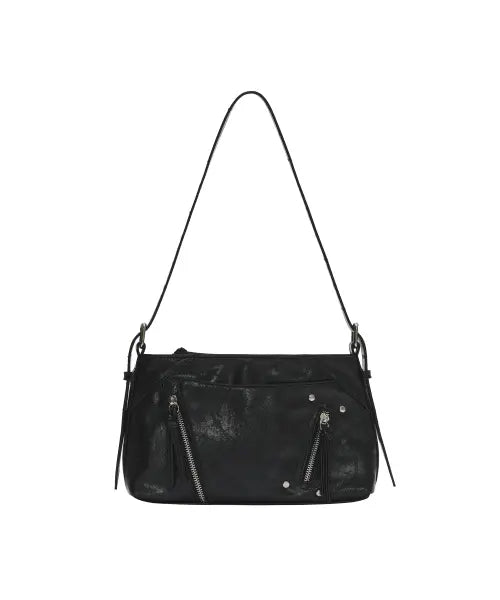 [DEFGARMENTS] EYELET SHOULDER BAG [BLACK]