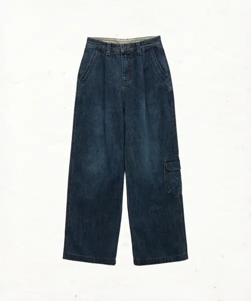 [DANDEL] DD four-stitch denim pants (INDIGO)