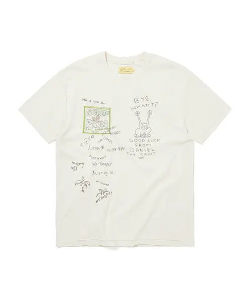 [THISISNEVERTHAT] TNT Daniel Johnston SONGS of PAIN Faded Tee Natural