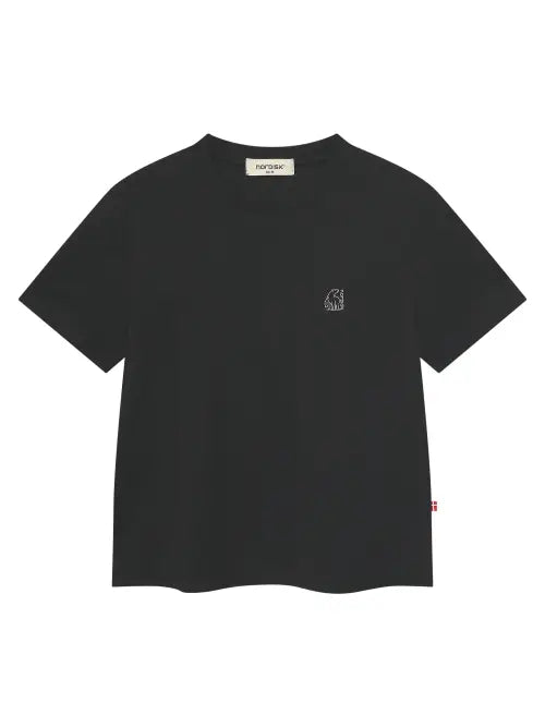[NORDISK] Small Polar Bear Short Sleeve T-Shirt - W_Black / 스몰 폴라베어 반팔 티셔츠 - W_Black