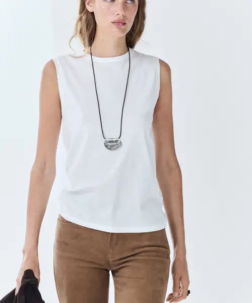 [MASSIMO DUTTI] 100% Cotton Sleeveless Top / 100% 코튼 슬리브리스 탑
