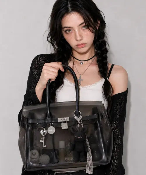 [MATINCOX] Jelly Keyring Bag - black