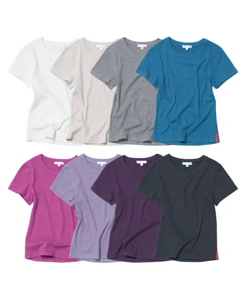 [PARTIMENTO WOMEN] PWC RIBBED EVERYDAY SHORT SLEEVE TEE_8COLOR / PWC 리브드 에브리데이 숏슬리브 티_8컬러