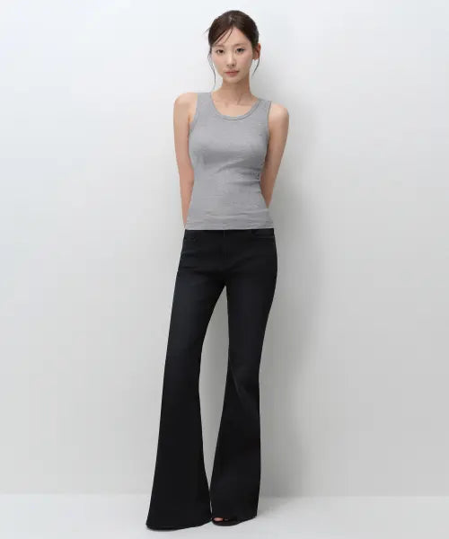 [MUSINSA STANDARD WOMAN] Women's Essential Bra Tank Top [Medium Grey] / 우먼즈 에센셜 브라 탱크 탑 [미디엄 그레이]