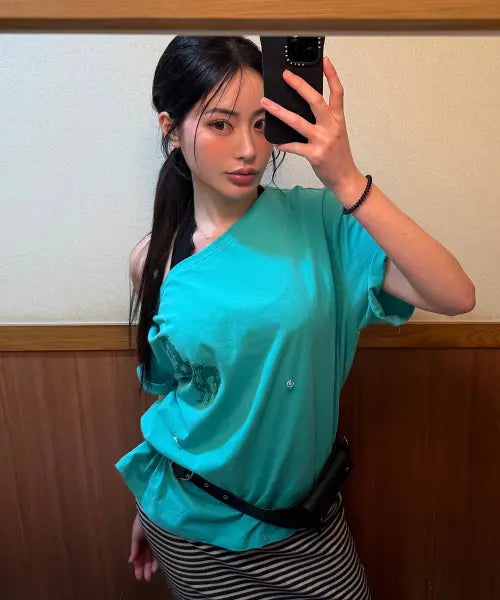 [GIMOR] 2-Way Cut Out Tee Mint / 2Way Cut Out Tee Mint